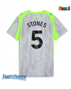 Manchester City John Stones #5 Tricou Fotbal Replică 2025-26 Femei Treilea